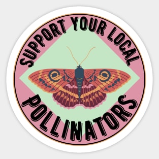 Support Moth Pollinators Sticker